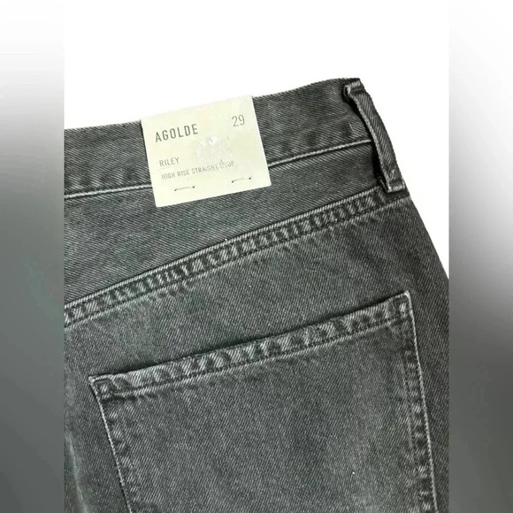 AGOLDE Riley High Rise Straight Crop in Edit Button Fly Women’s 29 - Picture 5 of 16